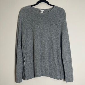 J. Jill Grey Knit Sweater Size Large